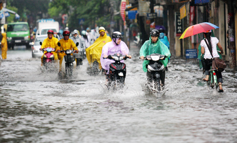 Innondation Hanoi en moussons